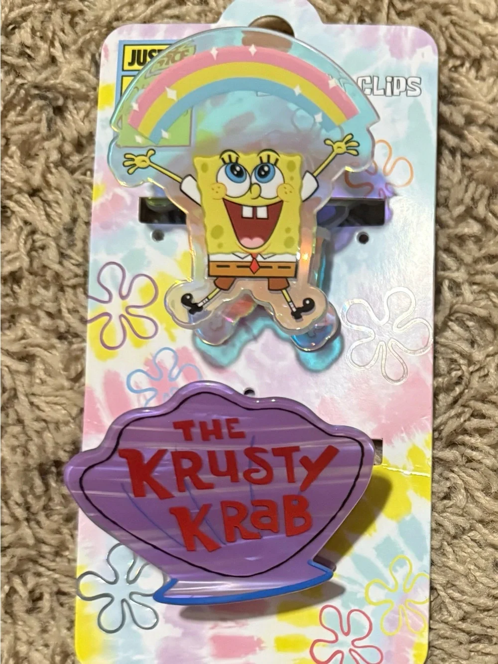 Justice SpongeBob Baseball Cap And Claw Hair  Clips